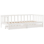 Dagseng Med Skuffer Hvit 90X200 Cm Heltre Furu