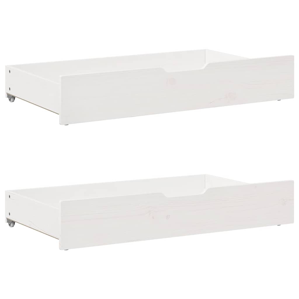Dagseng Med Skuffer Hvit 90X200 Cm Heltre Furu