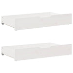 Dagseng Med Skuffer Hvit 90X200 Cm Heltre Furu