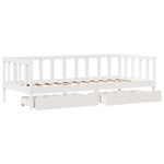 Dagseng Med Skuffer Hvit 90X200 Cm Heltre Furu