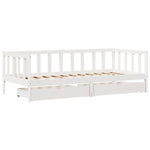 Dagseng Med Skuffer Hvit 80X200 Cm Heltre Furu