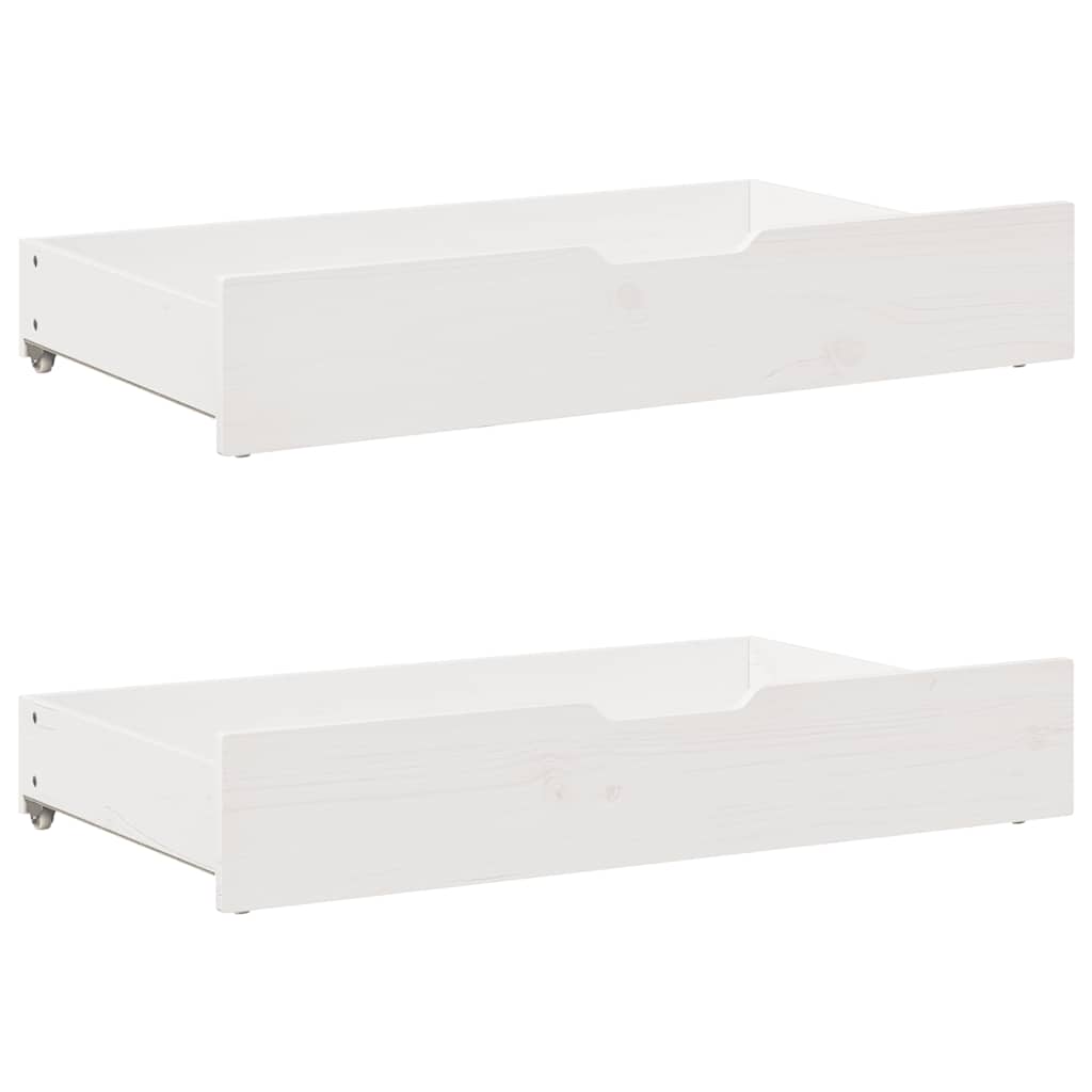 Dagseng Med Skuffer Hvit 80X200 Cm Heltre Furu
