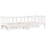 Dagseng Med Skuffer Hvit 80X200 Cm Heltre Furu