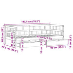 Dagseng Med Skuffer 90X190 Cm Heltre Furu