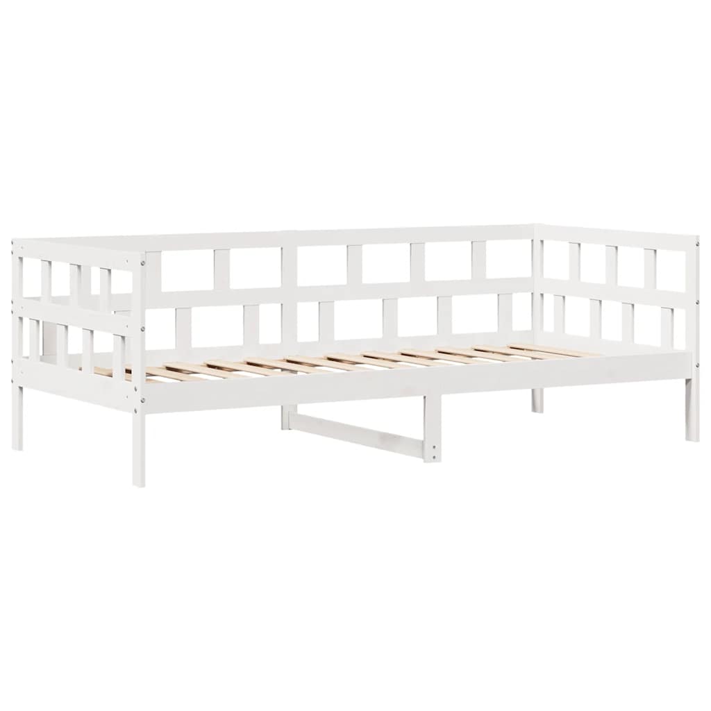 Dagseng Med Skuffer Hvit 90X190 Cm Heltre Furu