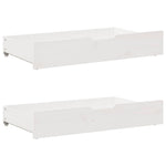Dagseng Med Skuffer Hvit 90X190 Cm Heltre Furu