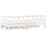 Dagseng Med Skuffer Hvit 90X190 Cm Heltre Furu