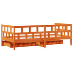 Dagseng Med Skuffer Voksbrun 80X200 Cm Heltre Furu