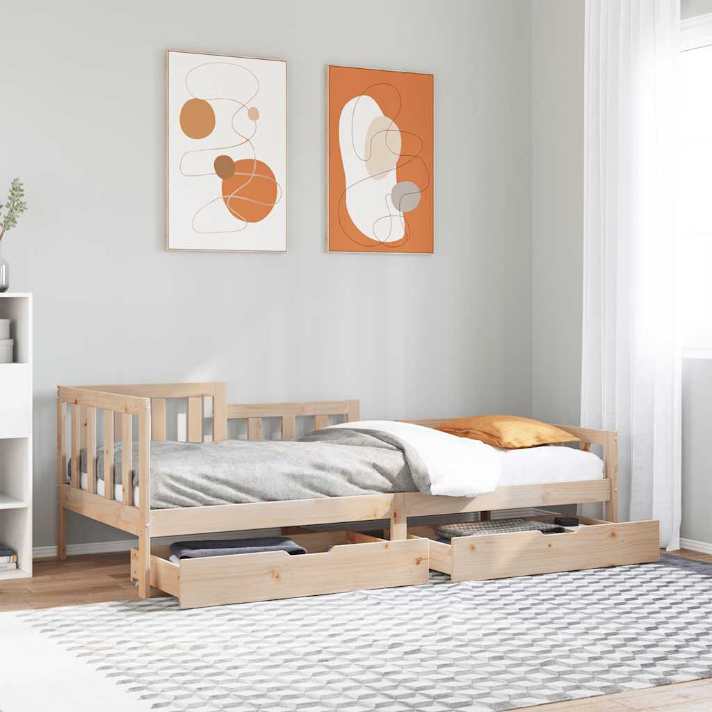 Dagseng Med Skuffer 90X190 Cm Heltre Furu