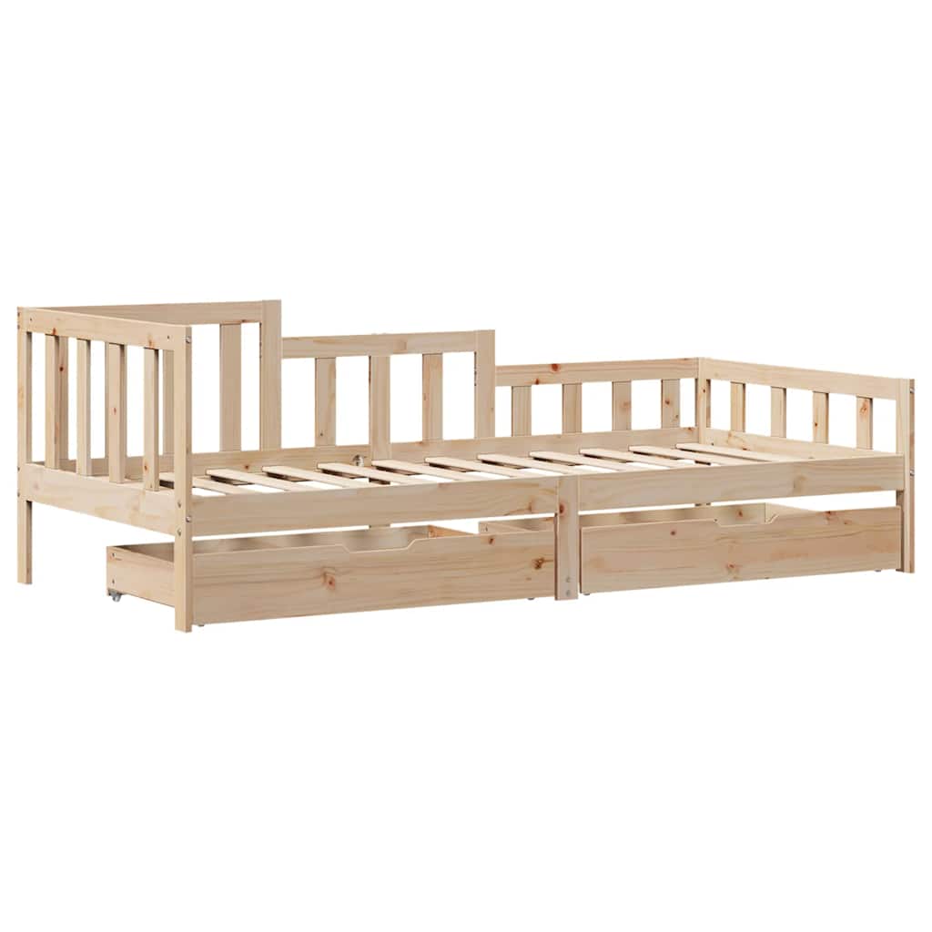 Dagseng Med Skuffer 80X200 Cm Heltre Furu