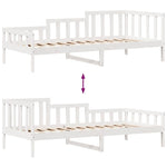 Dagseng Med Skuffer Hvit 80X200 Cm Heltre Furu