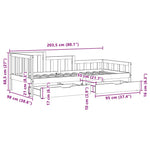 Dagseng Med Skuffer 90X190 Cm Heltre Furu