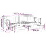 Dagseng Med Skuffer 90X190 Cm Heltre Furu