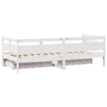 Dagseng Med Skuffer Hvit 90X200 Cm Heltre Furu