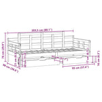 Dagseng Med Skuffer Hvit 90X200 Cm Heltre Furu