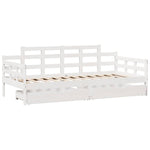 Dagseng Med Skuffer Hvit 80X200 Cm Heltre Furu