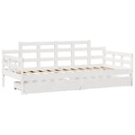 Dagseng Med Skuffer Hvit 90X190 Cm Heltre Furu