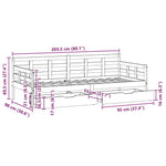Dagseng Med Skuffer Hvit 90X200 Cm Heltre Furu