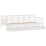 Dagseng Med Skuffer Hvit 90X200 Cm Heltre Furu