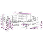 Dagseng Med Skuffer 80X200 Cm Heltre Furu