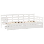 Dagseng Med Skuffer Hvit 90X190 Cm Heltre Furu