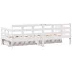 Dagseng Med Skuffer Hvit 90X190 Cm Heltre Furu