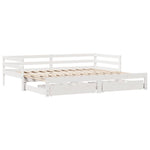 Dagseng Med Skuffer Hvit 90X200 Cm Heltre Furu