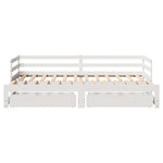 Dagseng Med Skuffer Hvit 90X200 Cm Heltre Furu