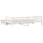 Dagseng Med Skuffer Hvit 90X200 Cm Heltre Furu