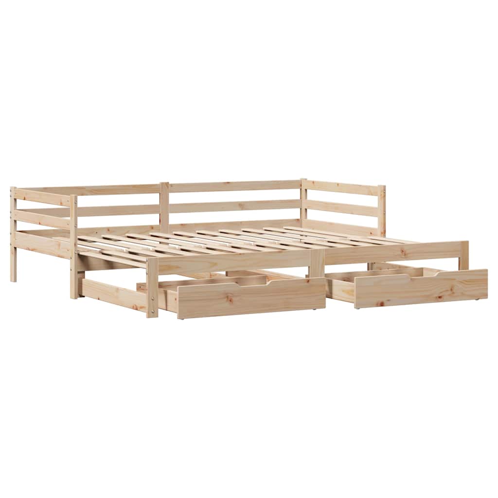 Uttrekkbar Dagseng Med Skuffer Uten Madrass 90X190 Cm