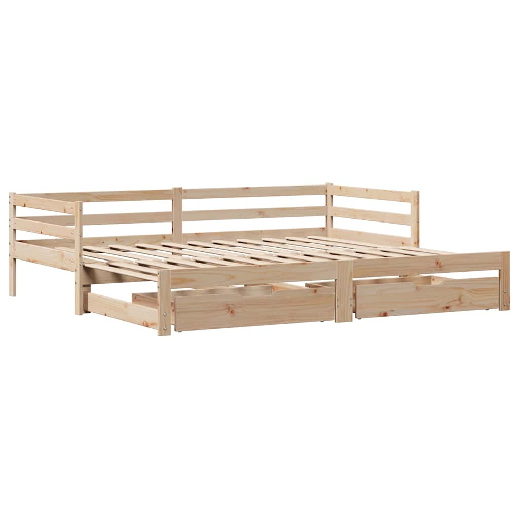 Uttrekkbar Dagseng Med Skuffer Uten Madrass 80X200 Cm
