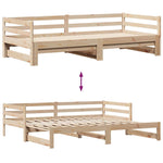 Uttrekkbar Dagseng Med Skuffer Uten Madrass 80X200 Cm