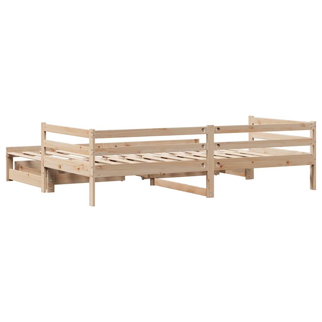 Uttrekkbar Dagseng Med Skuffer Uten Madrass 80X200 Cm