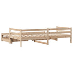 Uttrekkbar Dagseng Med Skuffer Uten Madrass 80X200 Cm