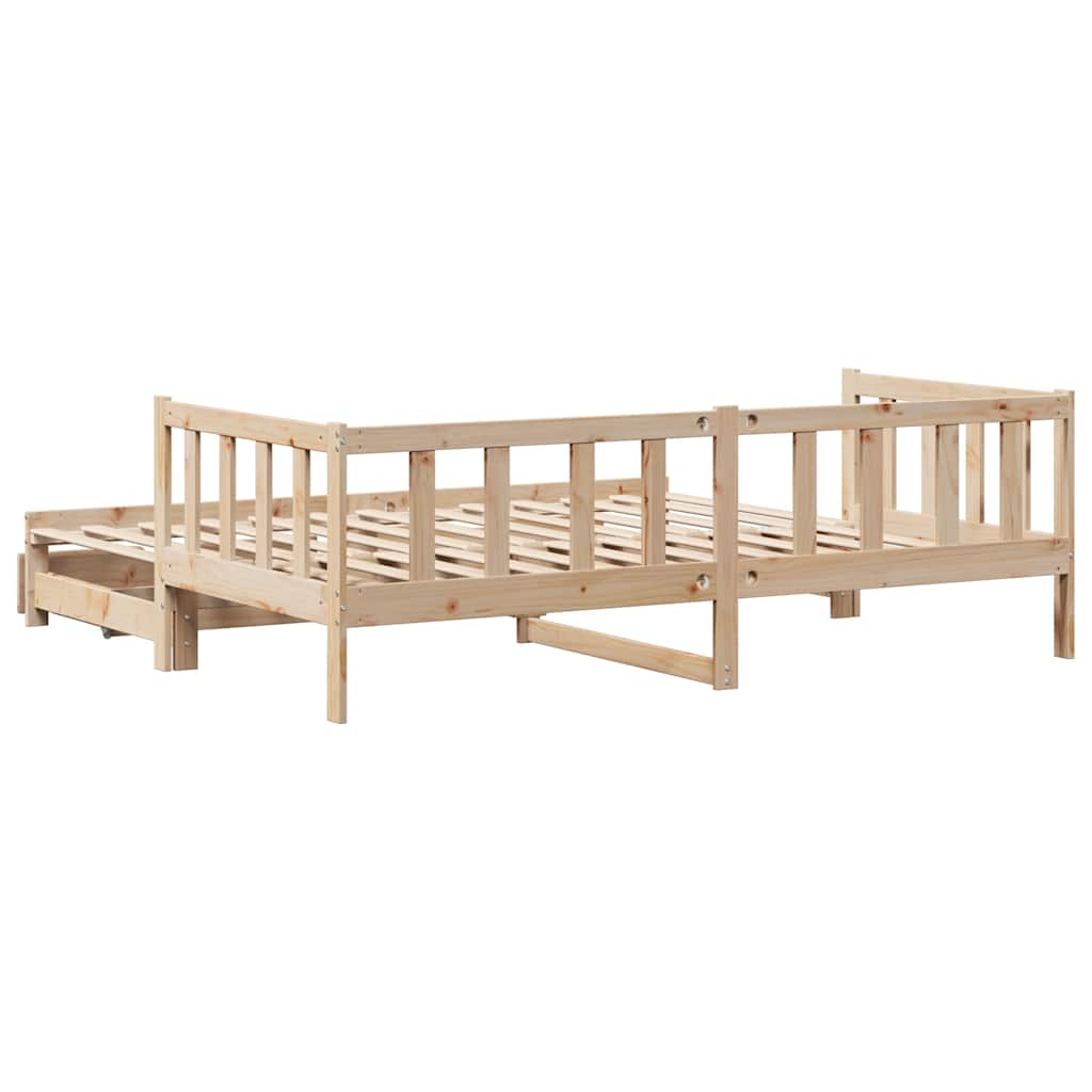 Uttrekkbar Dagseng Med Skuffer Uten Madrass 90X200 Cm
