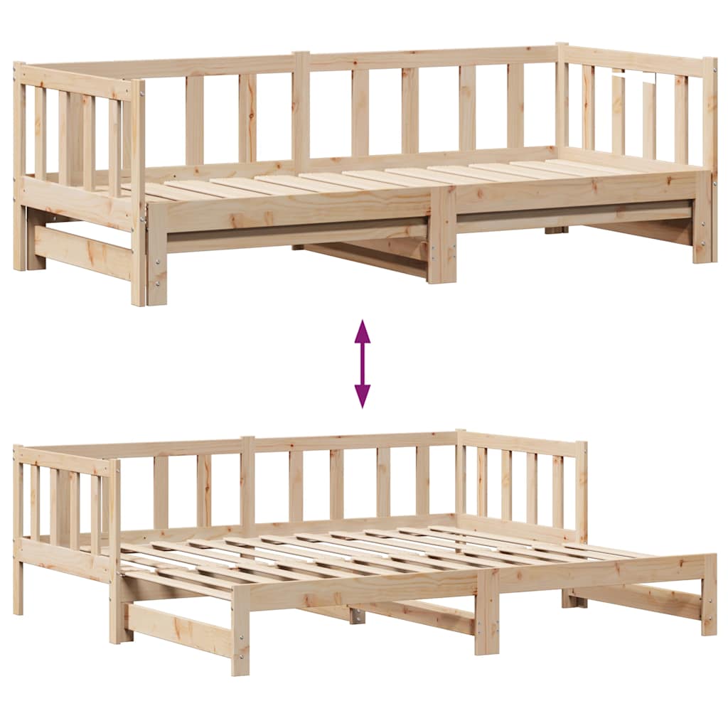 Uttrekkbar Dagseng Med Skuffer Uten Madrass 90X200 Cm