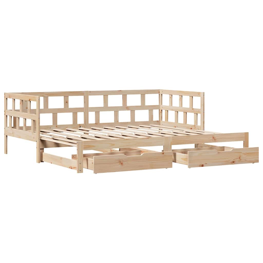 Uttrekkbar Dagseng Med Skuffer Uten Madrass 80X200 Cm