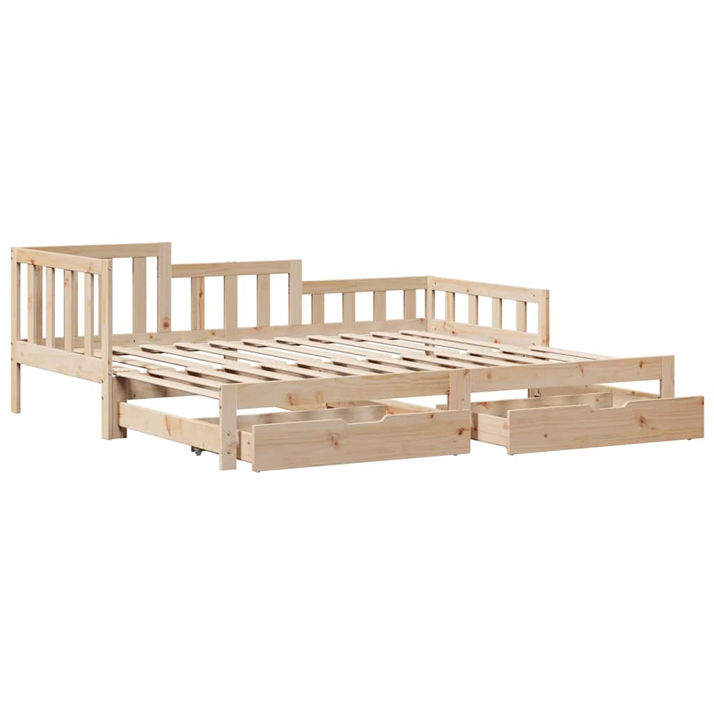 Uttrekkbar Dagseng Med Skuffer Uten Madrass 90X190 Cm