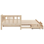 Uttrekkbar Dagseng Med Skuffer Uten Madrass 90X190 Cm