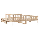 Uttrekkbar Dagseng Med Skuffer Uten Madrass 90X190 Cm