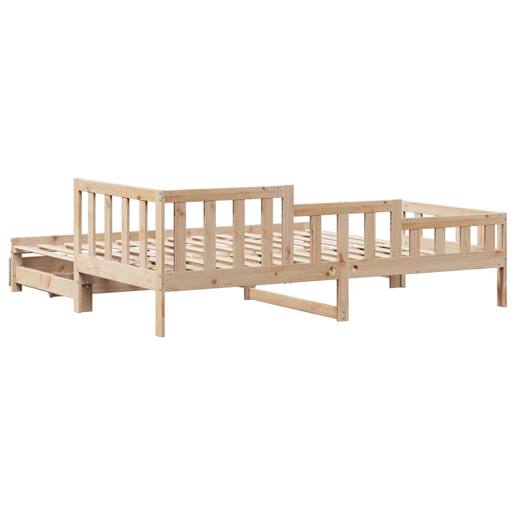 Uttrekkbar Dagseng Med Skuffer Uten Madrass 90X190 Cm