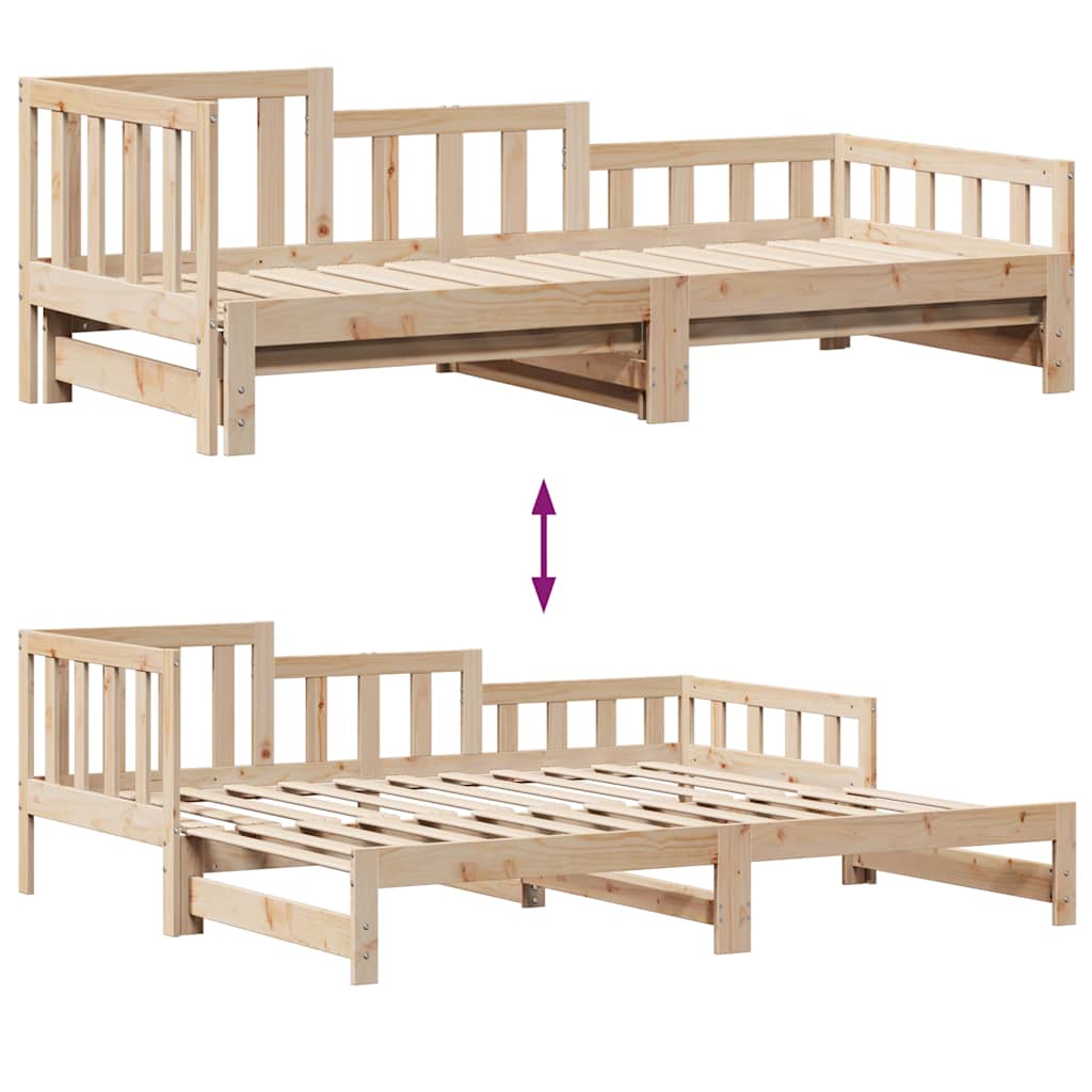 Uttrekkbar Dagseng Med Skuffer Uten Madrass 90X190 Cm