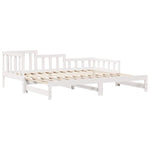 Uttrekkbar Dagseng Med Skuffer Uten Madrass Hvit 90X190 Cm