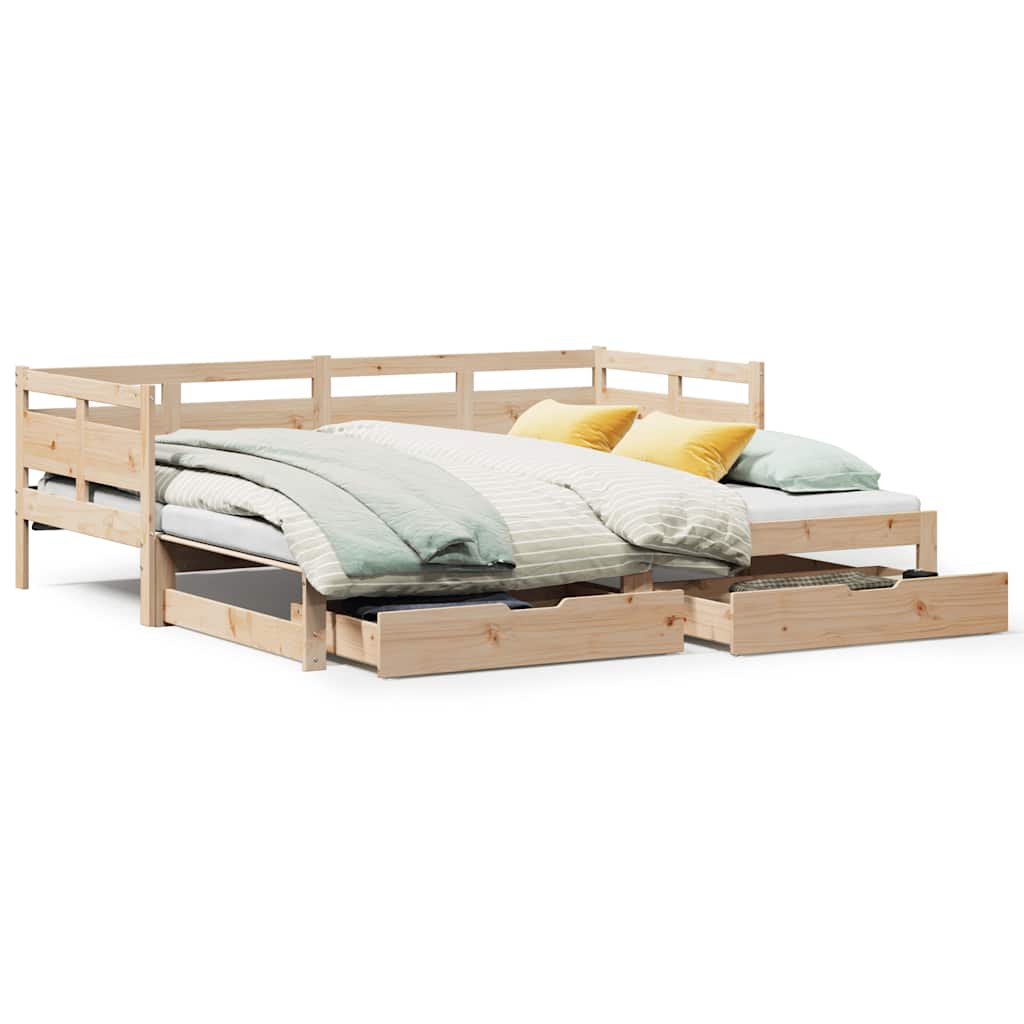 Uttrekkbar Dagseng Med Skuffer Uten Madrass 90X190 Cm