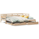 Uttrekkbar Dagseng Med Skuffer Uten Madrass 90X190 Cm