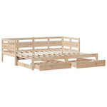 Uttrekkbar Dagseng Med Skuffer Uten Madrass 90X190 Cm