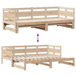Uttrekkbar Dagseng Med Skuffer Uten Madrass 90X190 Cm