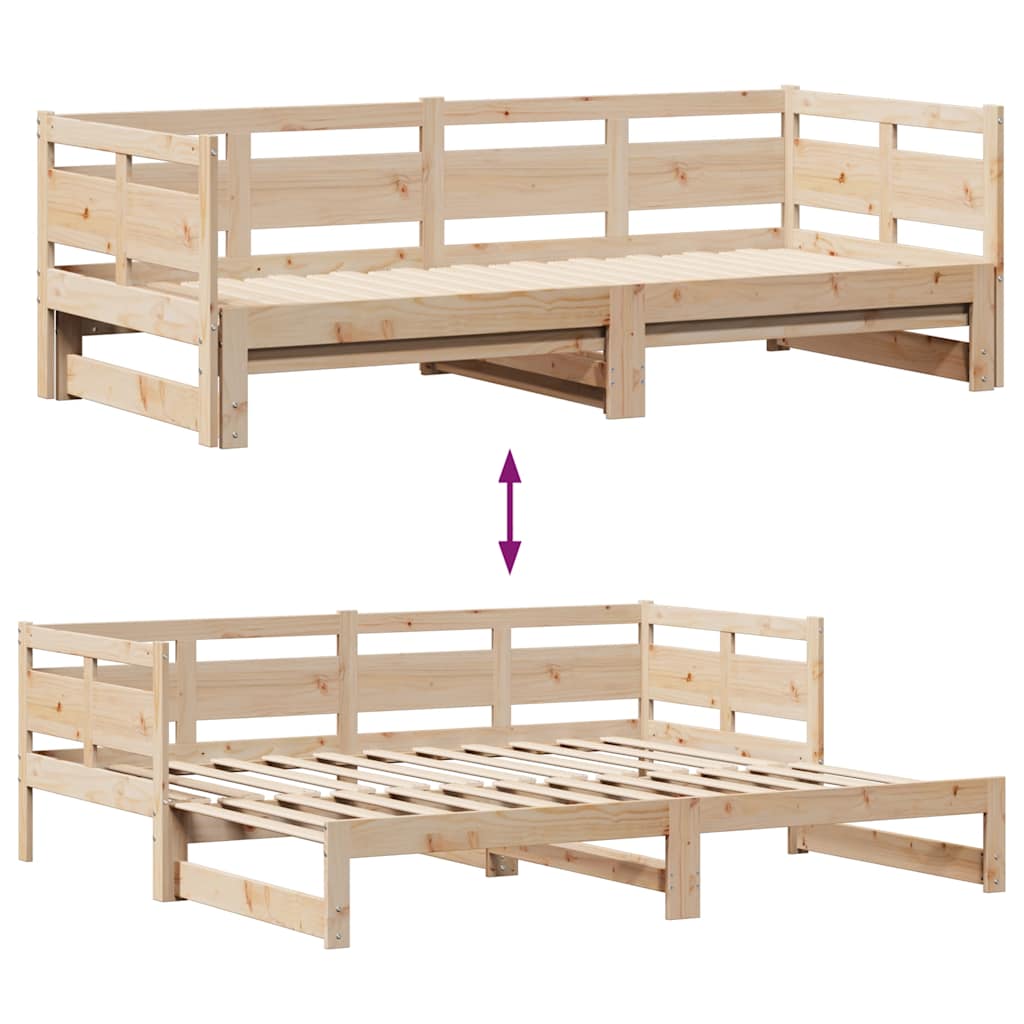 Uttrekkbar Dagseng Med Skuffer Uten Madrass 90X190 Cm