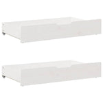 Uttrekkbar Dagseng Med Skuffer Uten Madrass Hvit 90X190 Cm