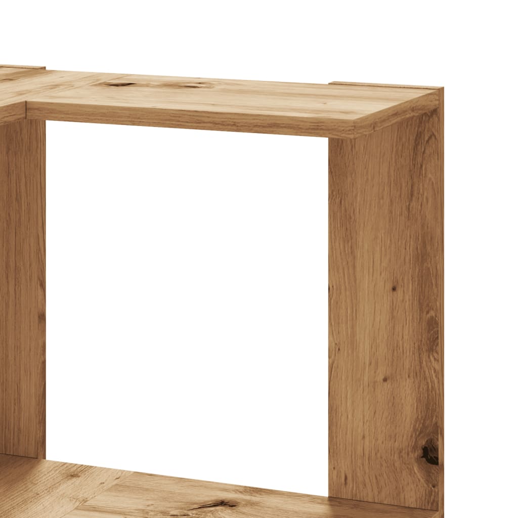 Bokhylle Hjørne 5 Lag Artisan Eik 50X50X179 Cm Konstruert Tre